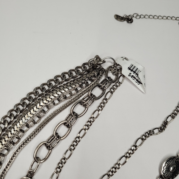 NWT Free People vintage inspired silver chain necklace - Picture 4 of 5